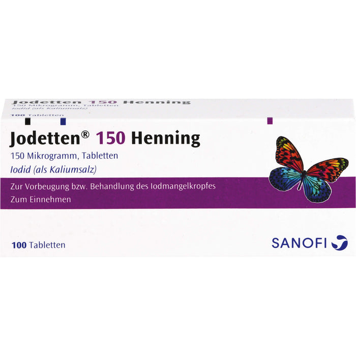Jodetten 150 Henning Tabletten zur Vorbeugung bzw. Behandlung des Jodmangelkropfes, 100 St. Tabletten