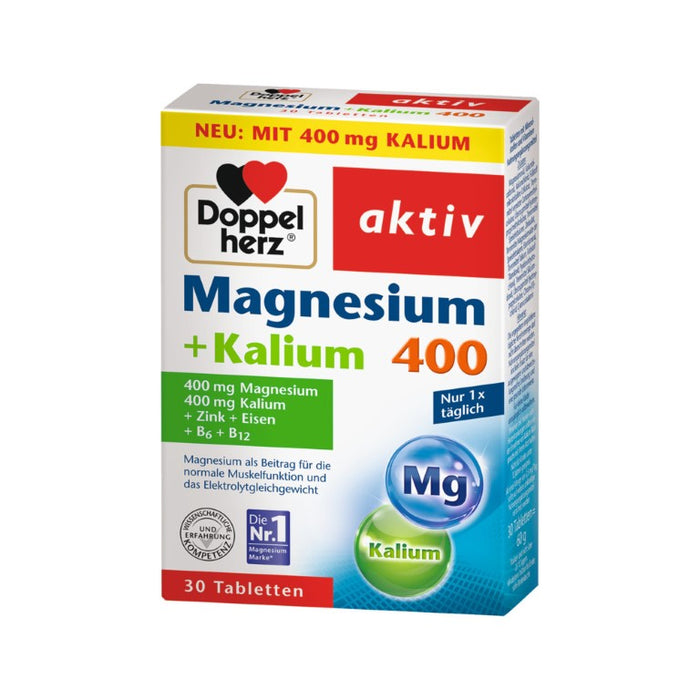 Doppelherz Magnesium + Kalium Tabletten, 30 St. Tabletten