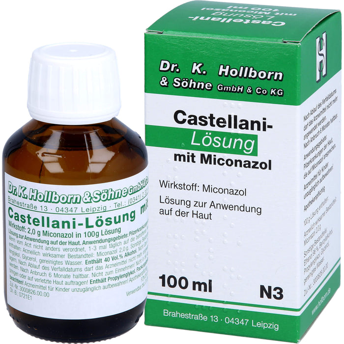 Castellani-Lösung mit Miconazol bei Pilzerkrankungen der Haut, 100 ml Lösung