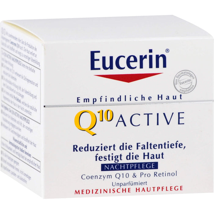 Eucerin Q10 Active Anti-Falten Nachtpflege Creme, 50 ml Creme