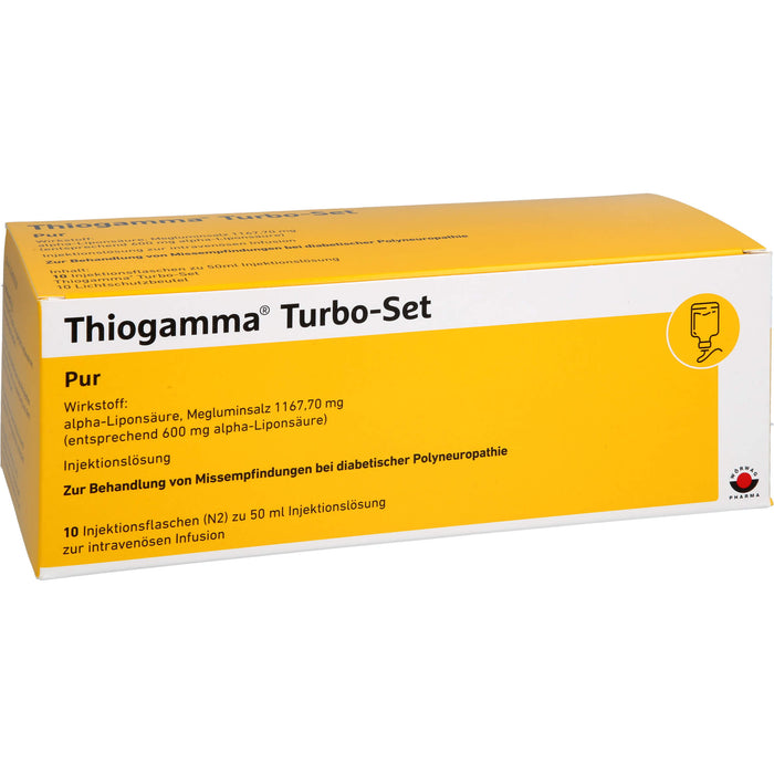 Thiogamma Turbo-Set Pur (ohne Inf.zubehör) Inj.-Lsg., 10X50 ml IFL
