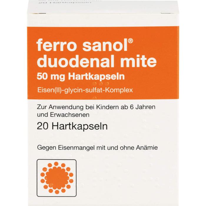 ferro sanol duodenal mite 50 mg Hartkapseln, 20 St. Kapseln