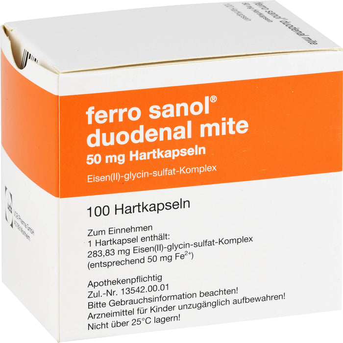ferro sanol duodenal mite 50 mg Kapseln, 100 St. Kapseln