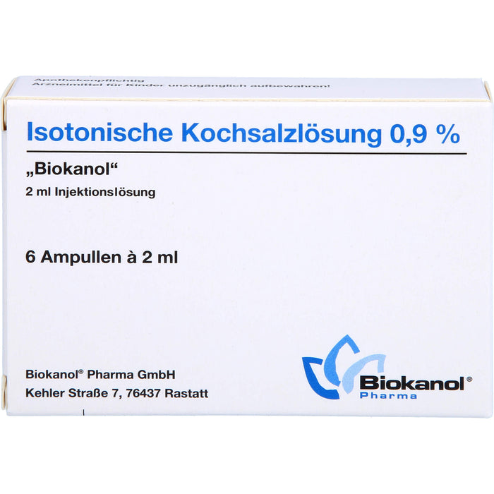 Isotonische Kochsalzlösung 0,9% Biokanol, 2 ml, 6X2 ml AMP