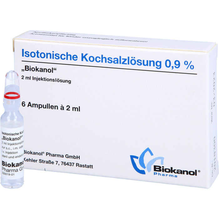 Isotonische Kochsalzlösung 0,9% Biokanol, 2 ml, 6X2 ml AMP