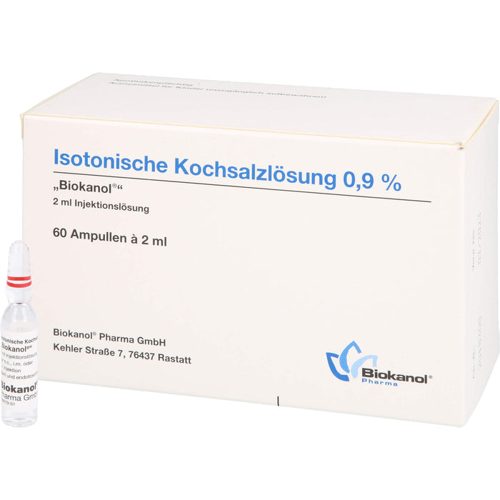 Isotonische Kochsalzlösung 0,9% Biokanol, 2 ml, 60X2 ml AMP