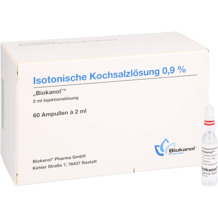 Isotonische Kochsalzlösung 0,9% Biokanol, 2 ml, 60X2 ml AMP