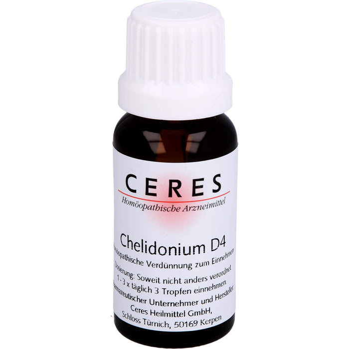 Ceres Chelidonium D4 Dil., 20 ml DIL