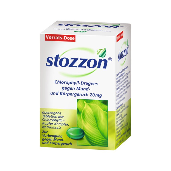 stozzon Chlorophyll-Dragees gegen Mund- und Körpergeruch, 200 St. Tabletten