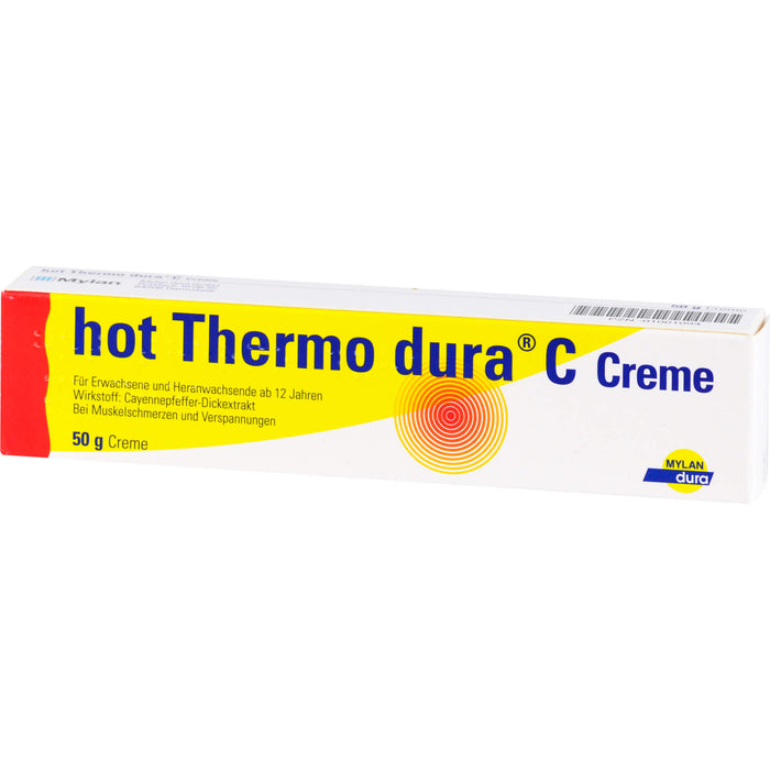 hot Thermo dura C Creme zur Linderung von Muskelschmerzen, 50 g Creme