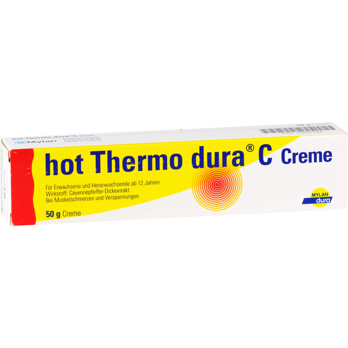 hot Thermo dura C Creme zur Linderung von Muskelschmerzen, 50 g Creme