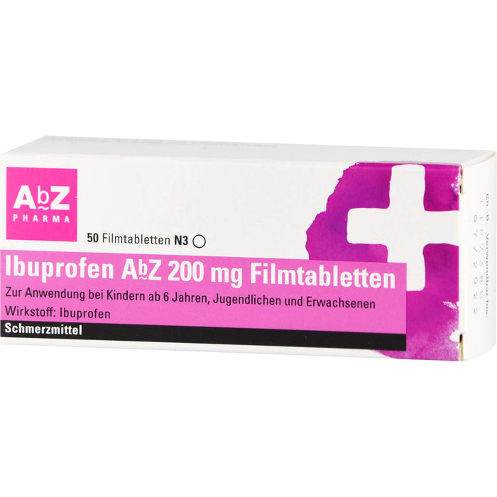 Ibuprofen AbZ 200 mg Filmtabletten Schmerzmittel, 50 St. Tabletten