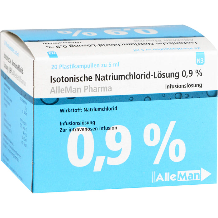 DELTAMEDICA Isotonische Natriumchlorid-Lösung 0,9 % Plastikampullen, 20 St. Ampullen