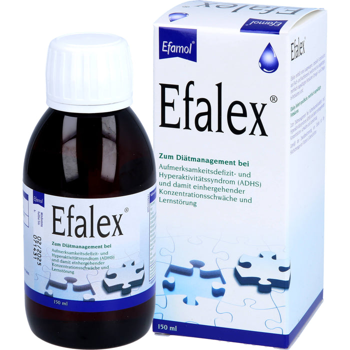 Efalex Flüssigkeit zum Einnehmen bei Konzentrationsschwäche und Lernstörung, 150 ml Lösung