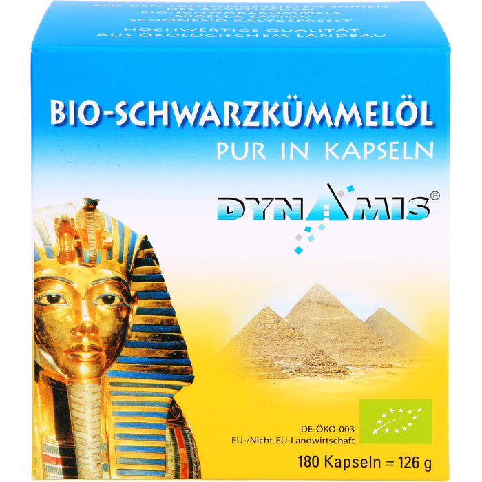 DYNAMIS Bio-Schwarzkümmelöl pur in Kapseln, 180 St. Kapseln