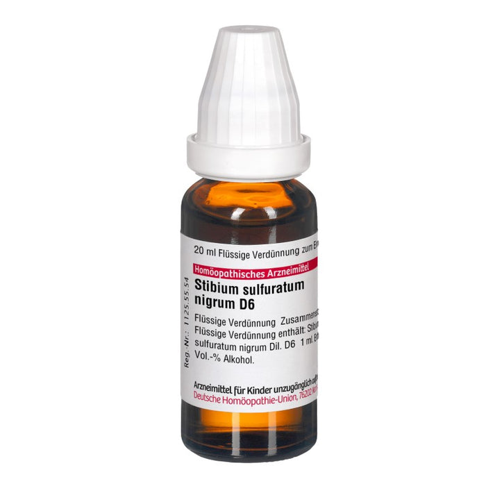 DHU Stibium sulfuratum nigrum D6 Dilution, 20 ml Lösung