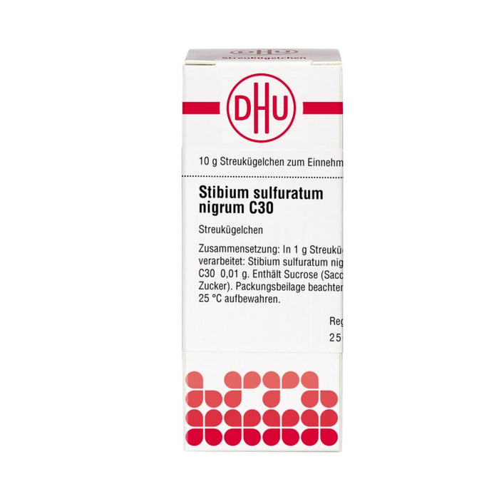 DHU Stibium sulfuratum nigrum C30 Streukügelchen, 10 g Globuli