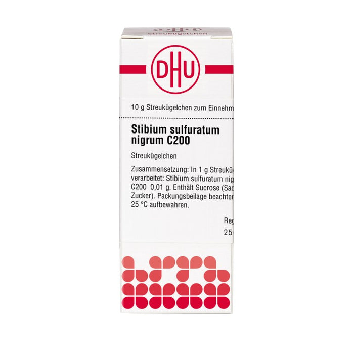 DHU Stibium sulfuratum nigrum C200 Streukügelchen, 10 g Globuli