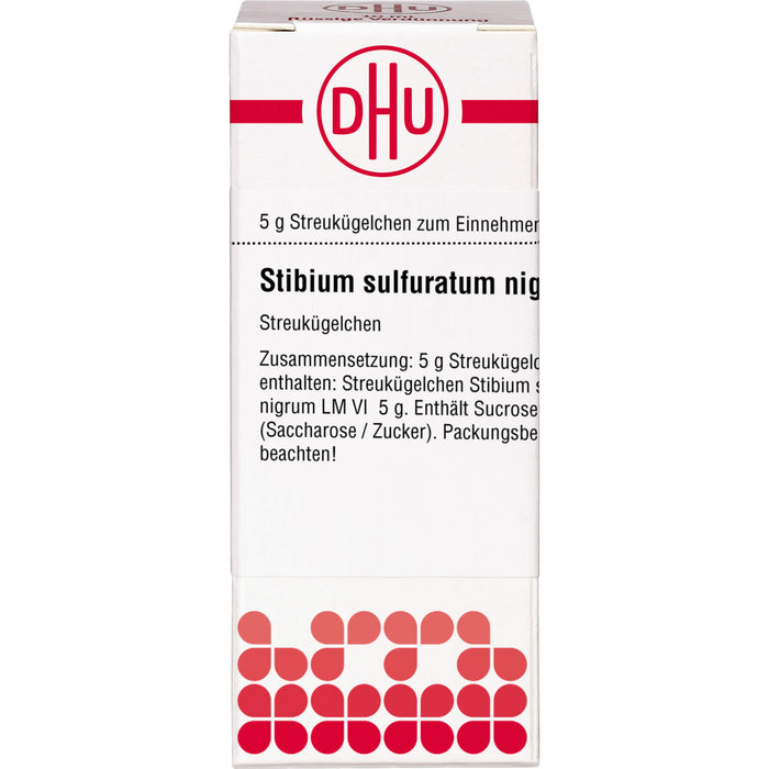 DHU Stibium sulfuratum nigrum LM VI Streukügelchen, 5 g Globuli