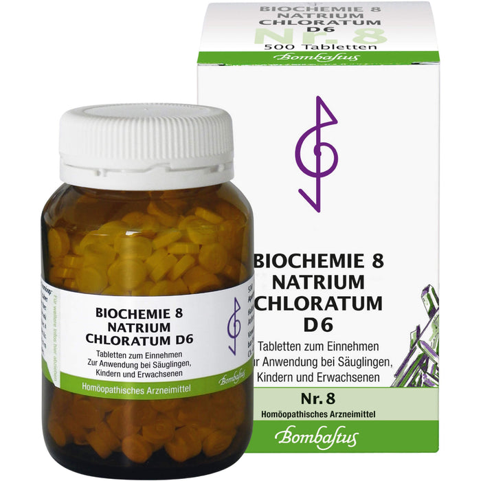 Biochemie 8 Natrium chloratum Bombastus D6 Tbl., 500 St TAB