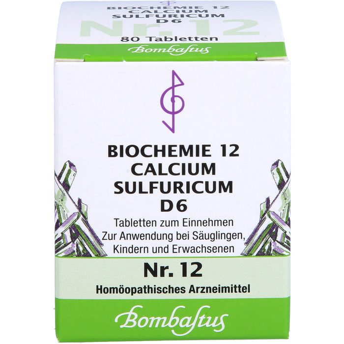 Biochemie 12 Calcium sulfuricum Bombastus D6 Tbl., 80 St TAB