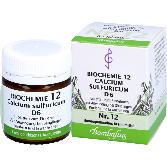 Biochemie 12 Calcium sulfuricum Bombastus D6 Tbl., 80 St TAB