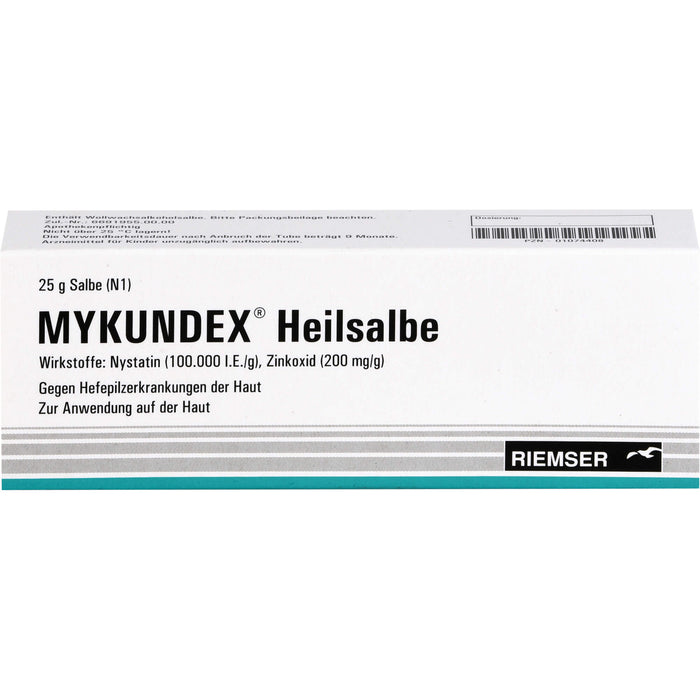 MYKUNDEX Heilsalbe gegen Hefepilzerkrankungen der Haut, 25 g Salbe