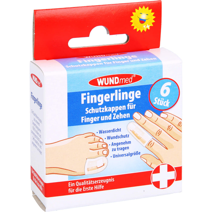 WUNDmed Fingerlinge Schutzkappen für Finger und Zehen, 5 St. Fingerlinge