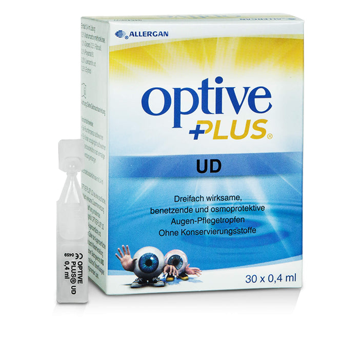optive plus UD Augentropfen wirksame, benetzende, osmoprotektive Augen-Pflegetropfen, 30 St. Lösung