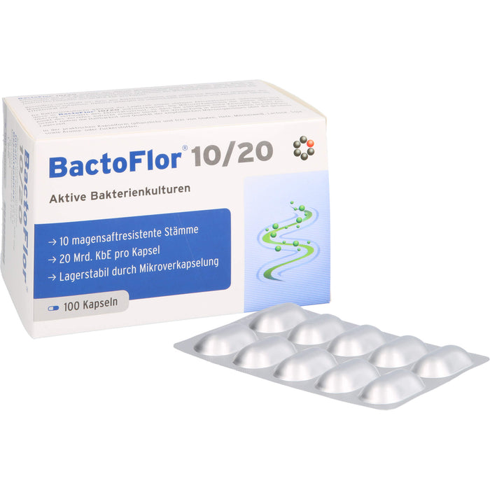 BactoFlor 10/20 aktive Bakterienkulturen Kapseln, 100 St. Kapseln