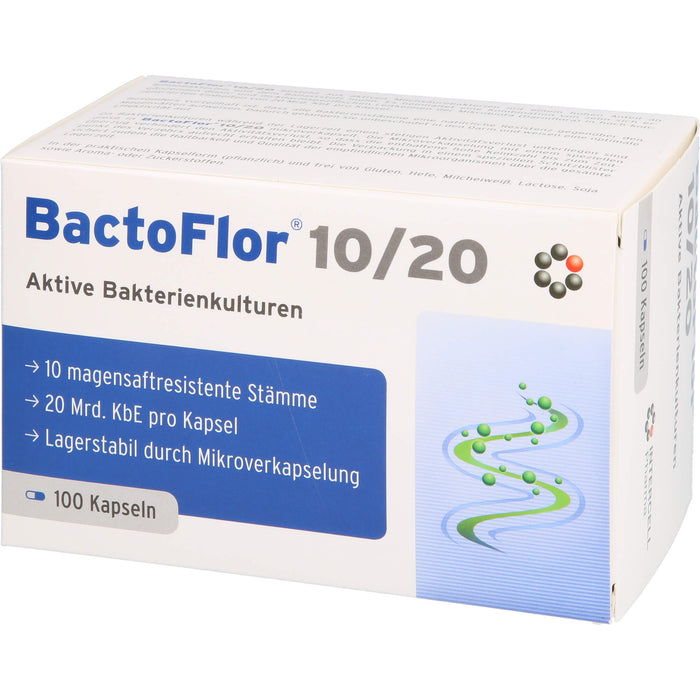 BactoFlor 10/20 aktive Bakterienkulturen Kapseln, 100 St. Kapseln