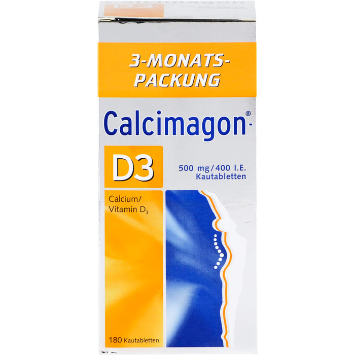 Calcimagon D3 500 mg/400 I.E. Kautabletten, 180 St. Tabletten