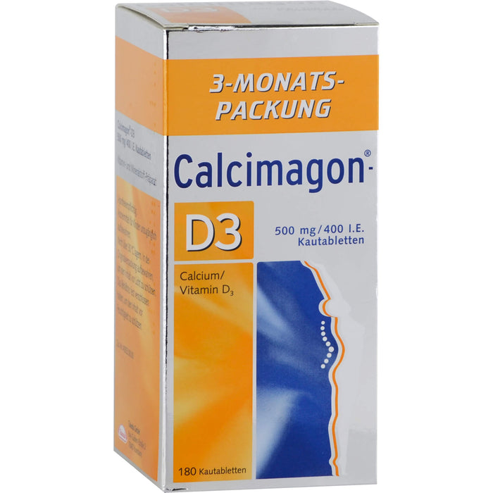 Calcimagon D3 500 mg/400 I.E. Kautabletten, 180 St. Tabletten