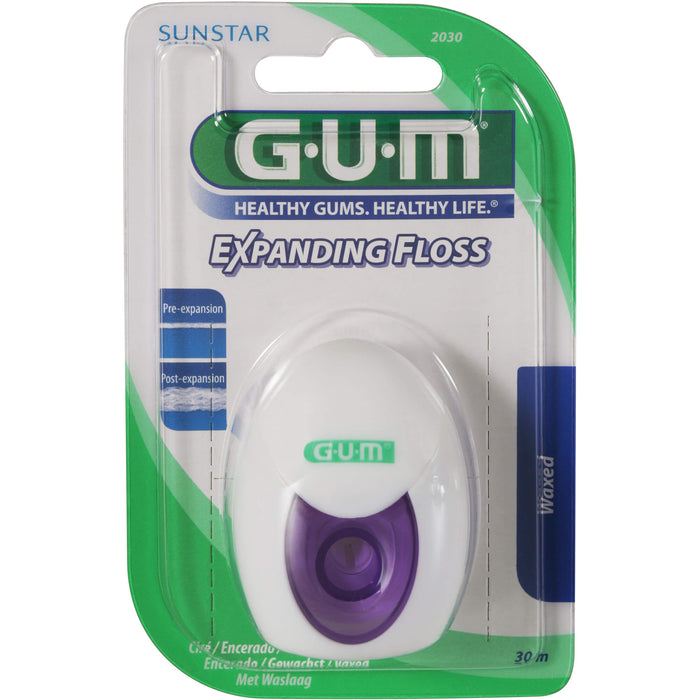 GUM Expanding Floss flauschiger Faden für Zahnzwischenräume, 1 St. Zahnseide