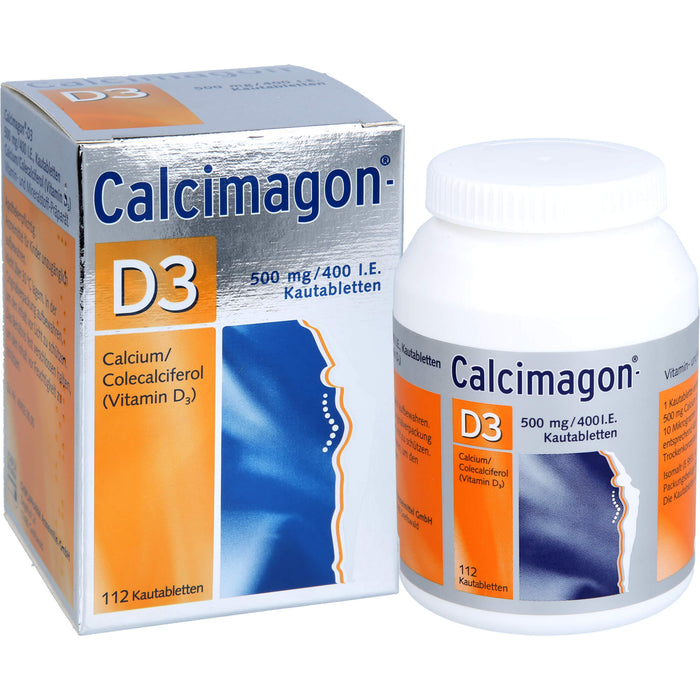 Calcimagon D3 500 mg / 400 I.E. Kautabletten, 112 St. Tabletten