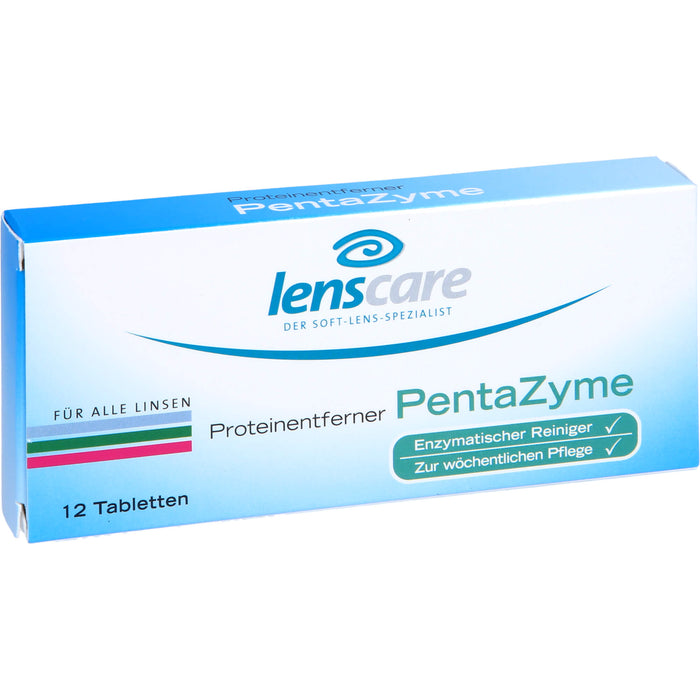 lenscare Proteinentferner PentaZyme für alle Linsen, 12 St. Tabletten
