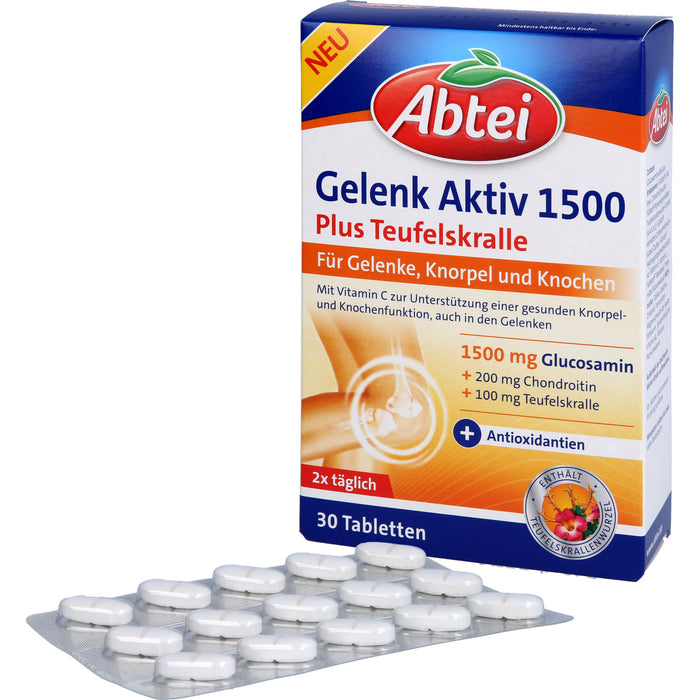 Abtei Gelenk Aktiv Plus Tabletten für Gelenke, Knochen und Knorpel, 30 St. Tabletten