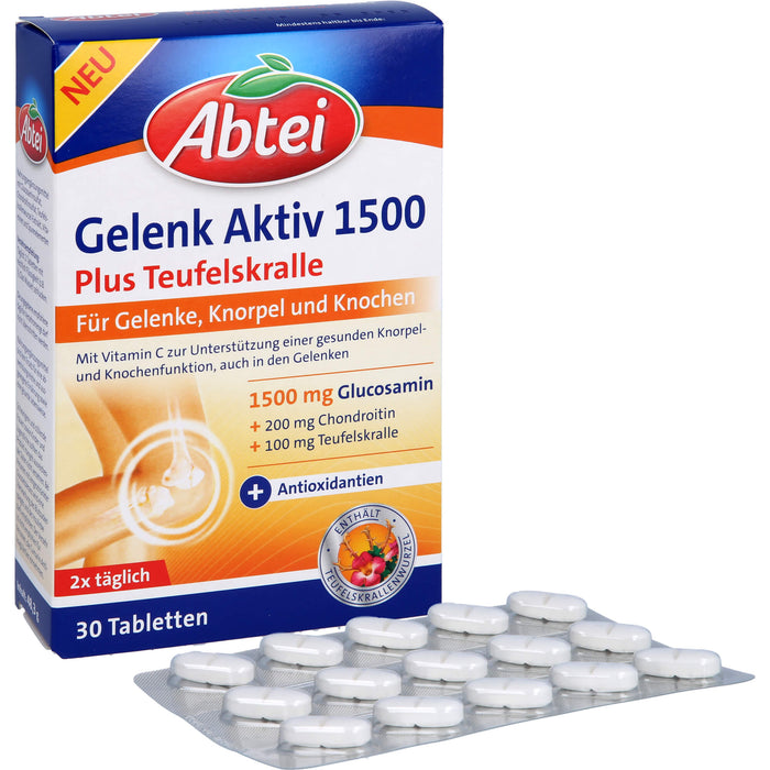 Abtei Gelenk Aktiv Plus Tabletten für Gelenke, Knochen und Knorpel, 30 St. Tabletten
