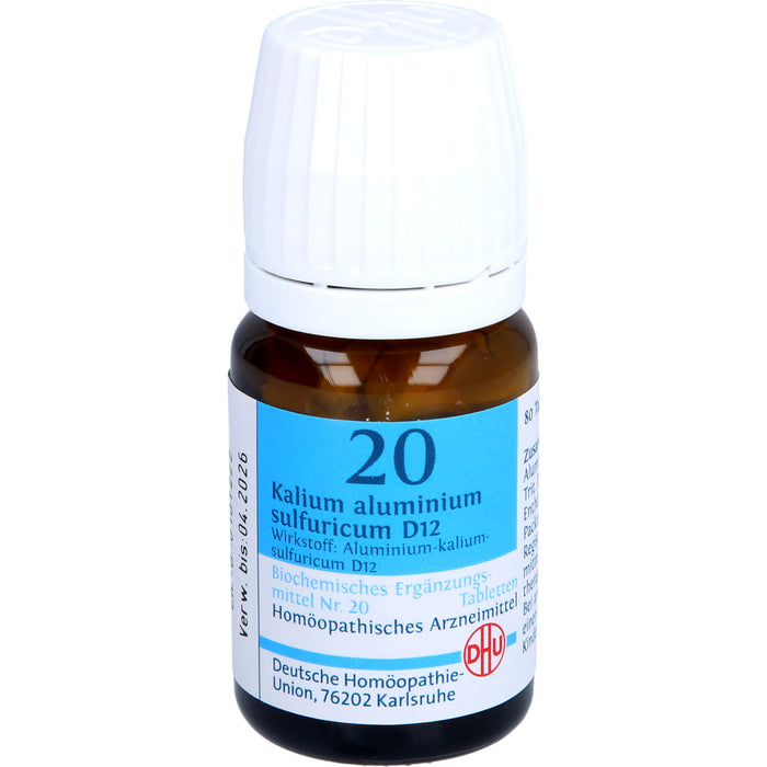 DHU Schüßler-Salz Nr. 20 Kalium aluminium sulfuricum D12 Tabletten, 80 St. Tabletten