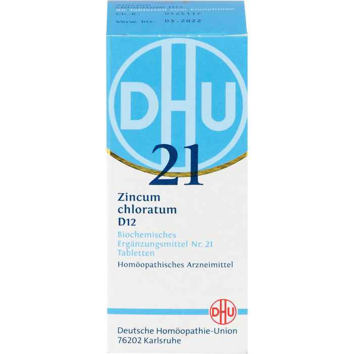 DHU Schüßler-Salz Nr. 21 Zincum chloratum D12 Tabletten, 80 St. Tabletten