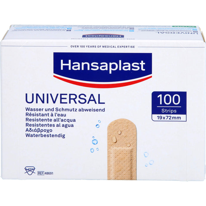 Hansaplast Universal Pflaster Strips Wasser und Schmutz abweisend, 100 St. Pflaster