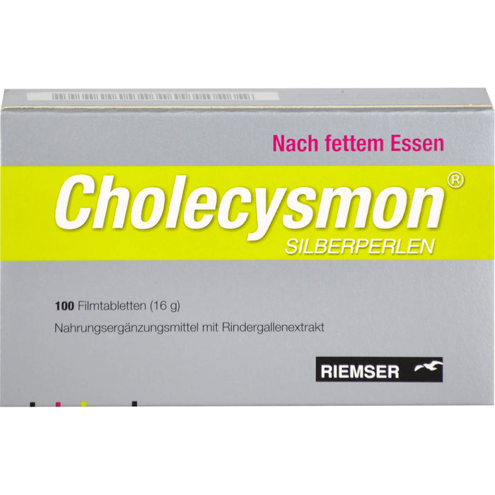 Cholecysmon Silberperlen nach fettem Essen Filmtabletten, 100 St. Tabletten