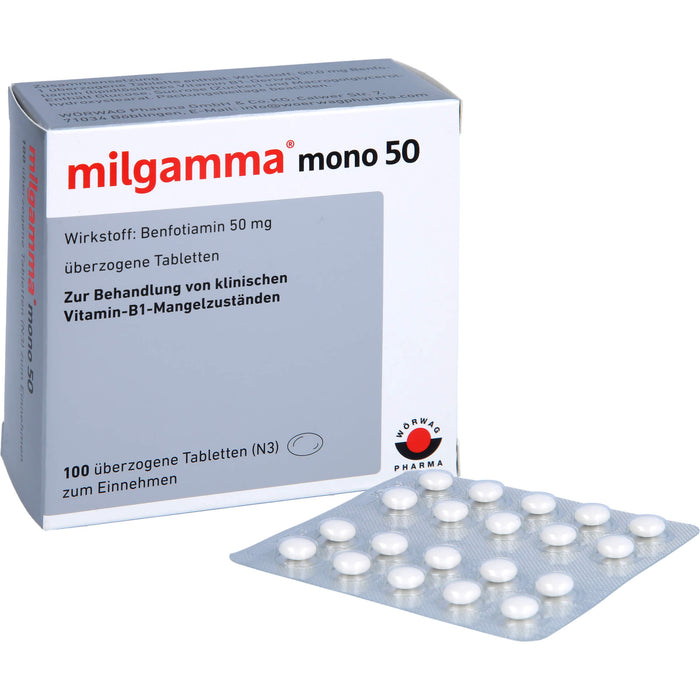 milgamma mono 50 Tabletten bei Vitamin B1 Mangelzuständen, 100 St. Tabletten