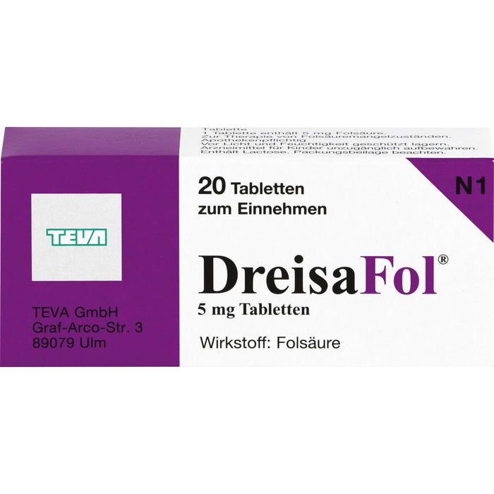 DreisaFol 5 mg Tabletten, 20 St TAB