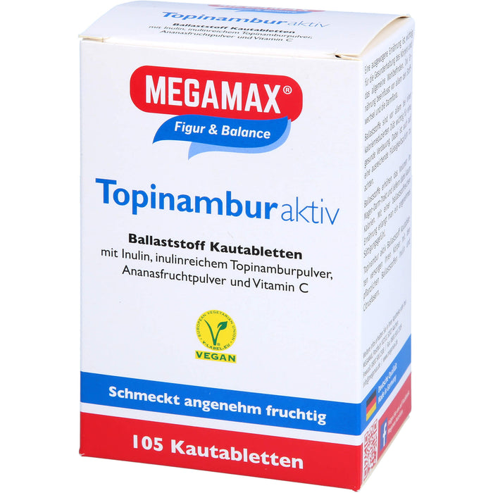 MEGAMAX Figur & Balance Topinambur Aktiv Ballaststoff Kautabletten, 105 St. Tabletten