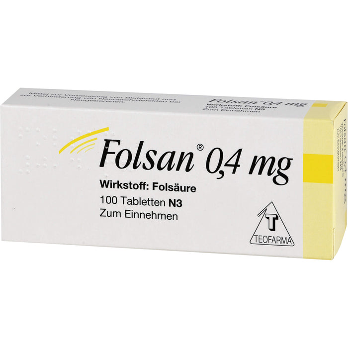 Folsan 0,4 mg Tabletten, 100 St. Tabletten