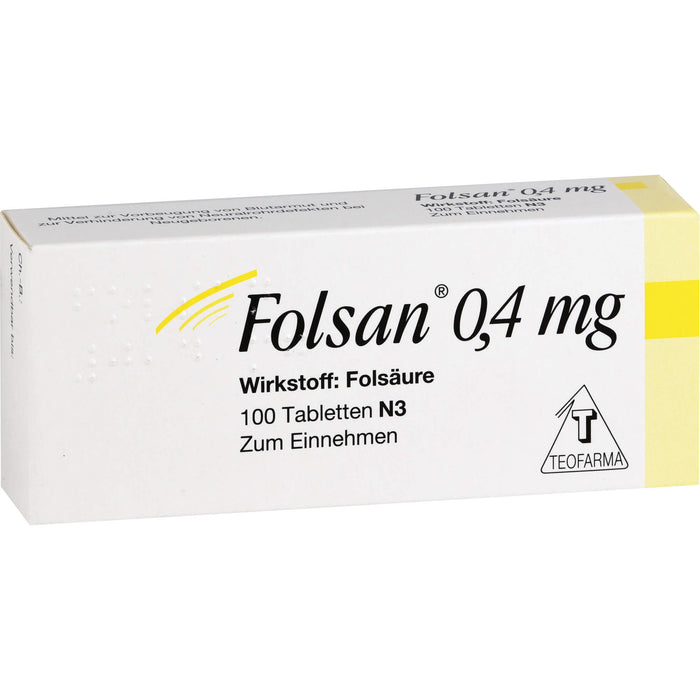 Folsan 0,4 mg Tabletten, 100 St. Tabletten