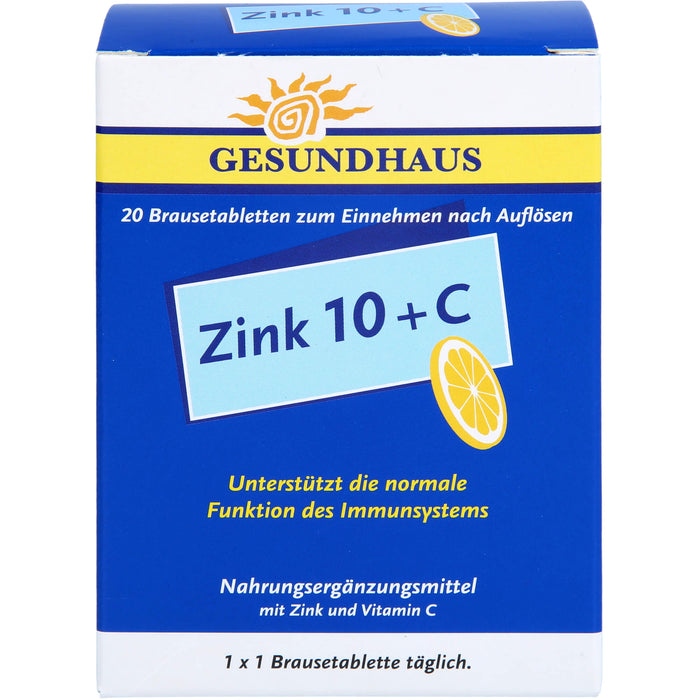 Zink 10+C Brausetabletten, 20 St BTA