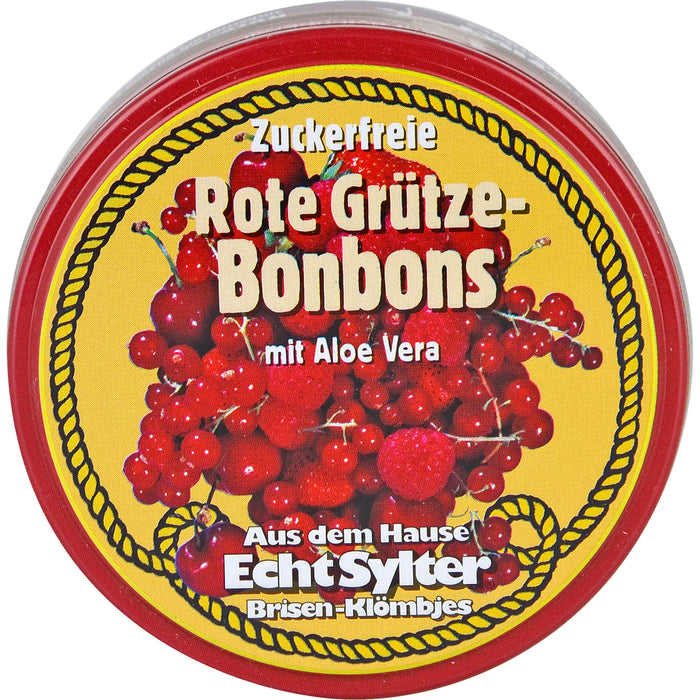 Echt Sylter Brisen-Klömbjes zuckerfreie Rote Grütze-Bonbons mit Aloe Vera, 70 g Bonbons