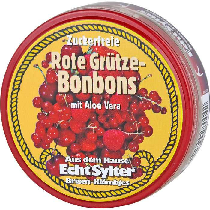 Echt Sylter Brisen-Klömbjes zuckerfreie Rote Grütze-Bonbons mit Aloe Vera, 70 g Bonbons